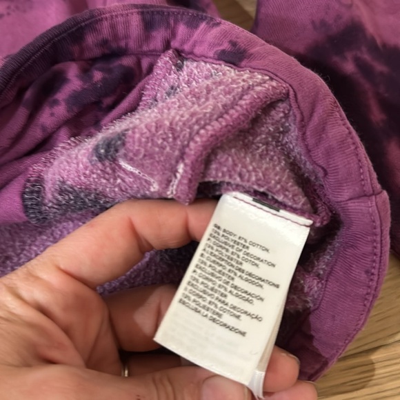 The North Face Purple Tie Dye Kids Pullover Hoodie Medium 7/8 - Picture 4 of 5